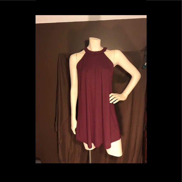 love life Dresses & Skirts - LOVE LIFE MAROON MINI DRESS
